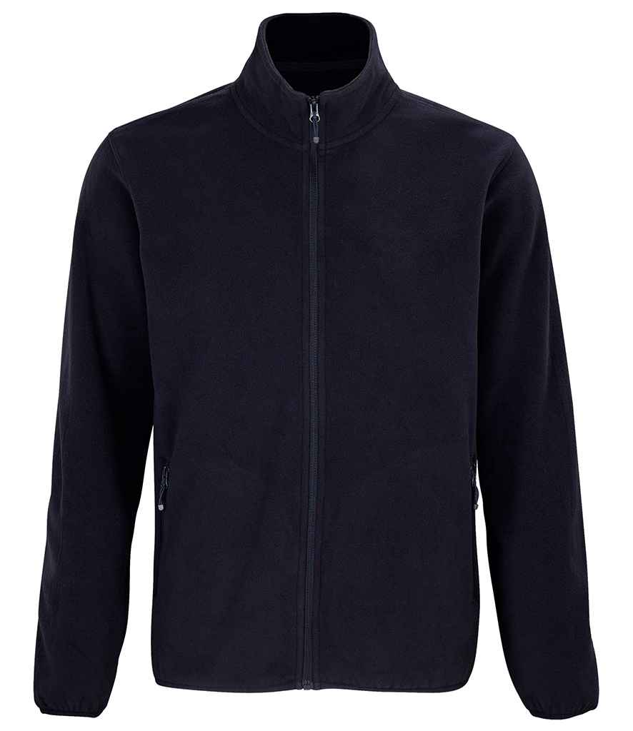 SOL'S Factor Recycled Fleece Jacket in Navy by SOL'S — Custom branded clothing by Print Press, featuring premium embroidery produced in our specialist print lab in the UK.