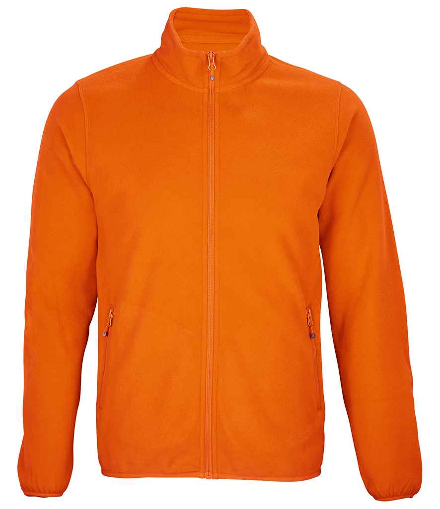 SOL'S Factor Recycled Fleece Jacket in Orange by SOL'S — Custom branded clothing by Print Press, featuring premium embroidery produced in our specialist print lab in the UK.
