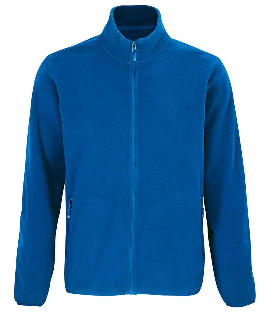 SOL'S Factor Recycled Fleece Jacket in Royal Blue by SOL'S — Custom branded clothing by Print Press, featuring premium embroidery produced in our specialist print lab in the UK.