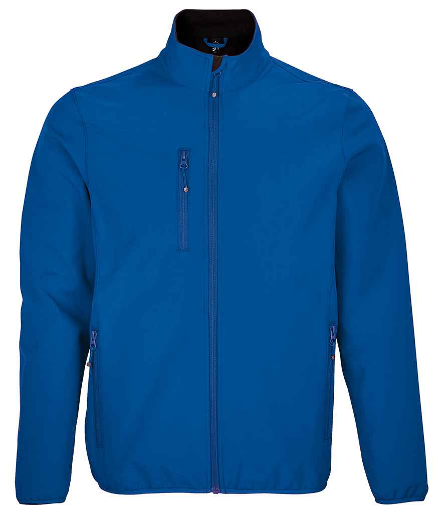 SOL'S Falcon Recycled Soft Shell Jacket in Royal Blue by SOL'S — Custom branded clothing by Print Press, featuring premium embroidery produced in our specialist print lab in the UK.