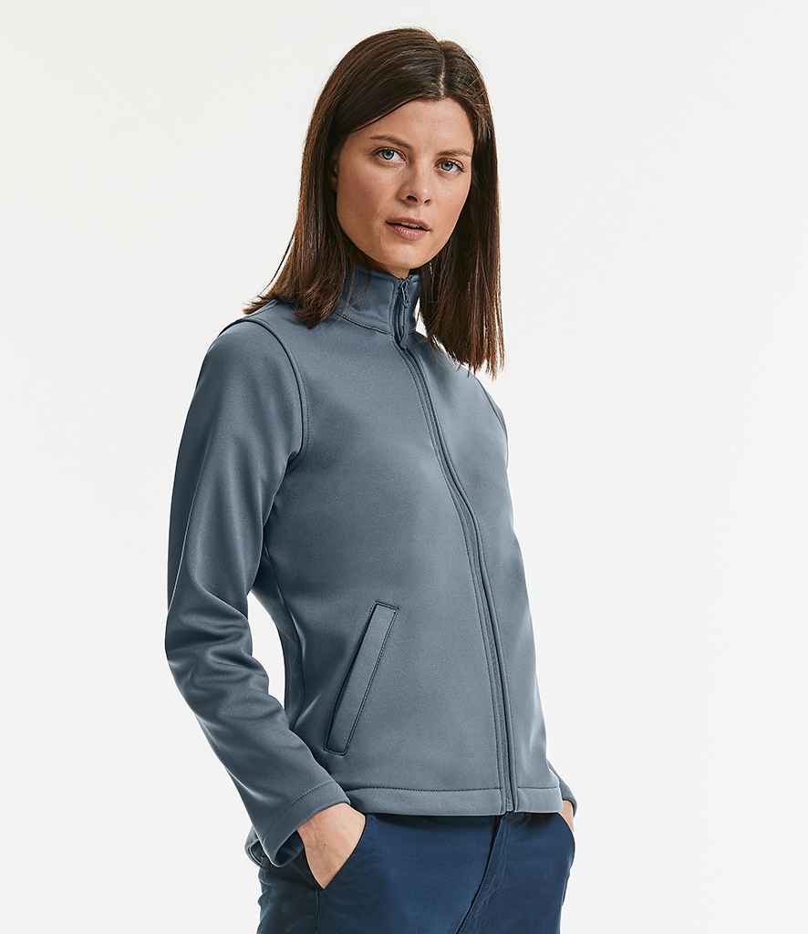 Russell Ladies Smart Soft Shell Jacket in by Russell — Custom branded clothing by Print Press, featuring premium embroidery produced in our specialist print lab in the UK.