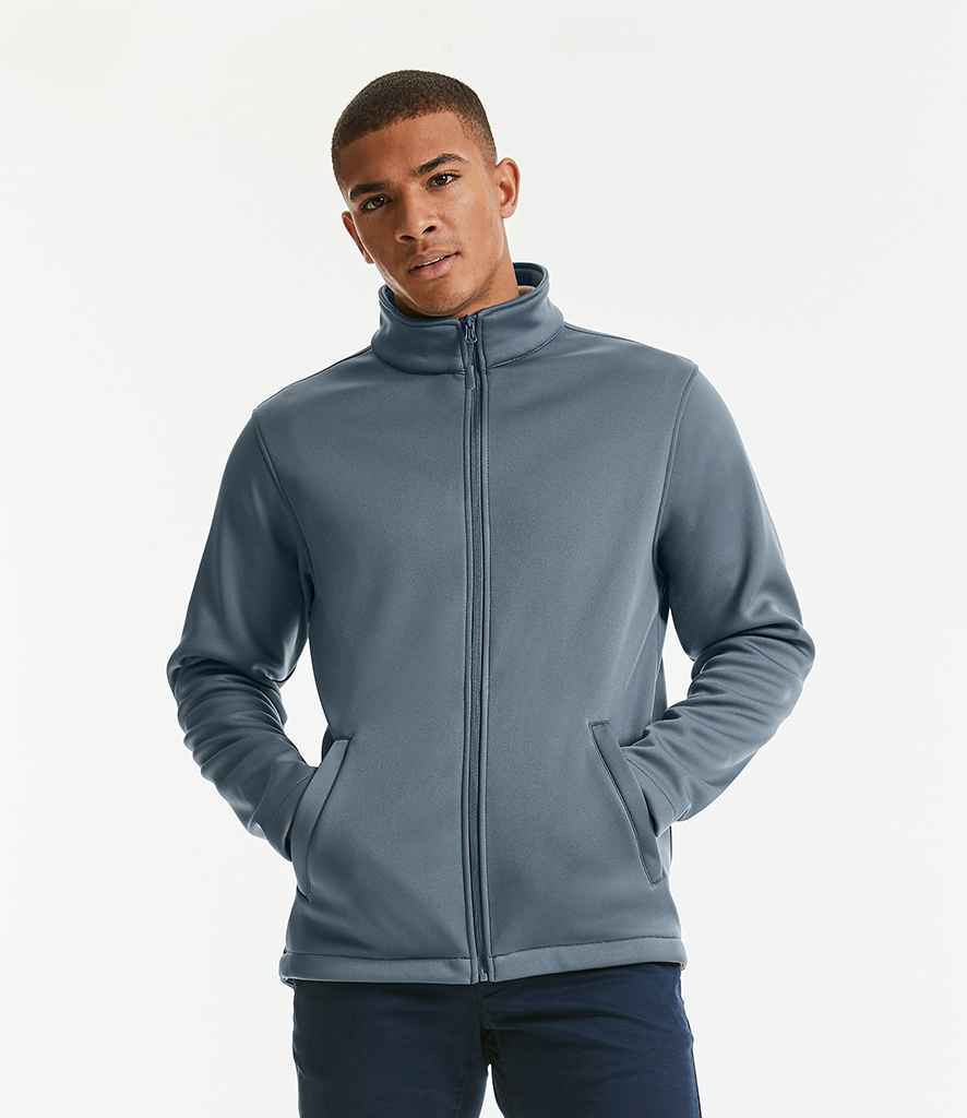 Russell Smart Soft Shell Jacket in Convoy Grey by Russell — Custom branded clothing by Print Press, featuring premium embroidery produced in our specialist print lab in the UK.