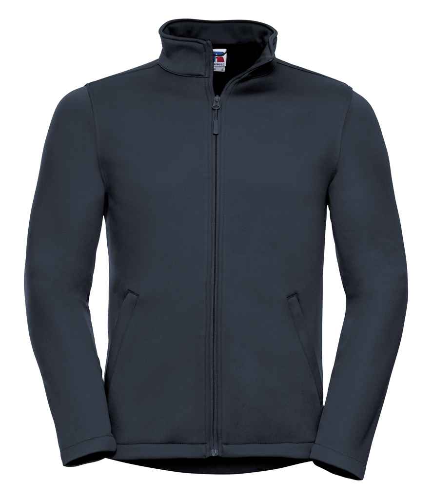 Russell Smart Soft Shell Jacket in French Navy by Russell — Custom branded clothing by Print Press, featuring premium embroidery produced in our specialist print lab in the UK.