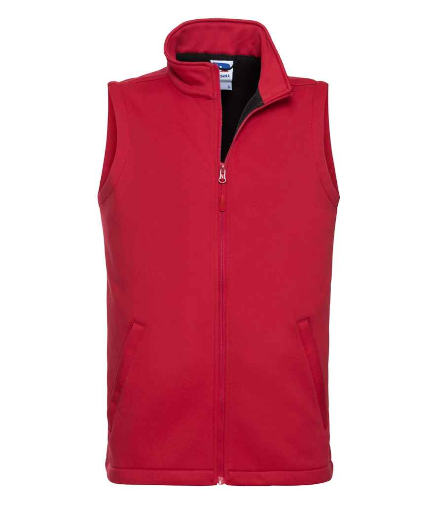 Russell Smart Soft Shell Gilet in Classic Red by Russell — Custom branded clothing by Print Press, featuring premium embroidery produced in our specialist print lab in the UK.