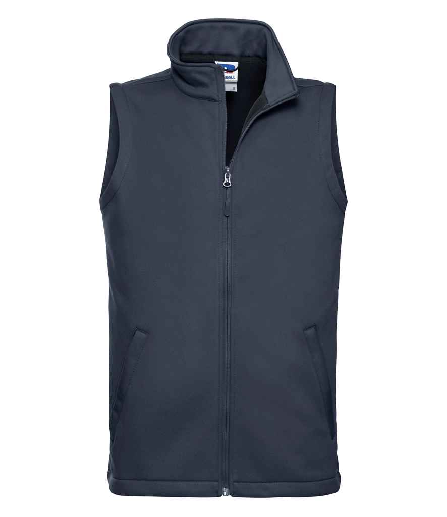 Russell Smart Soft Shell Gilet in French Navy by Russell — Custom branded clothing by Print Press, featuring premium embroidery produced in our specialist print lab in the UK.