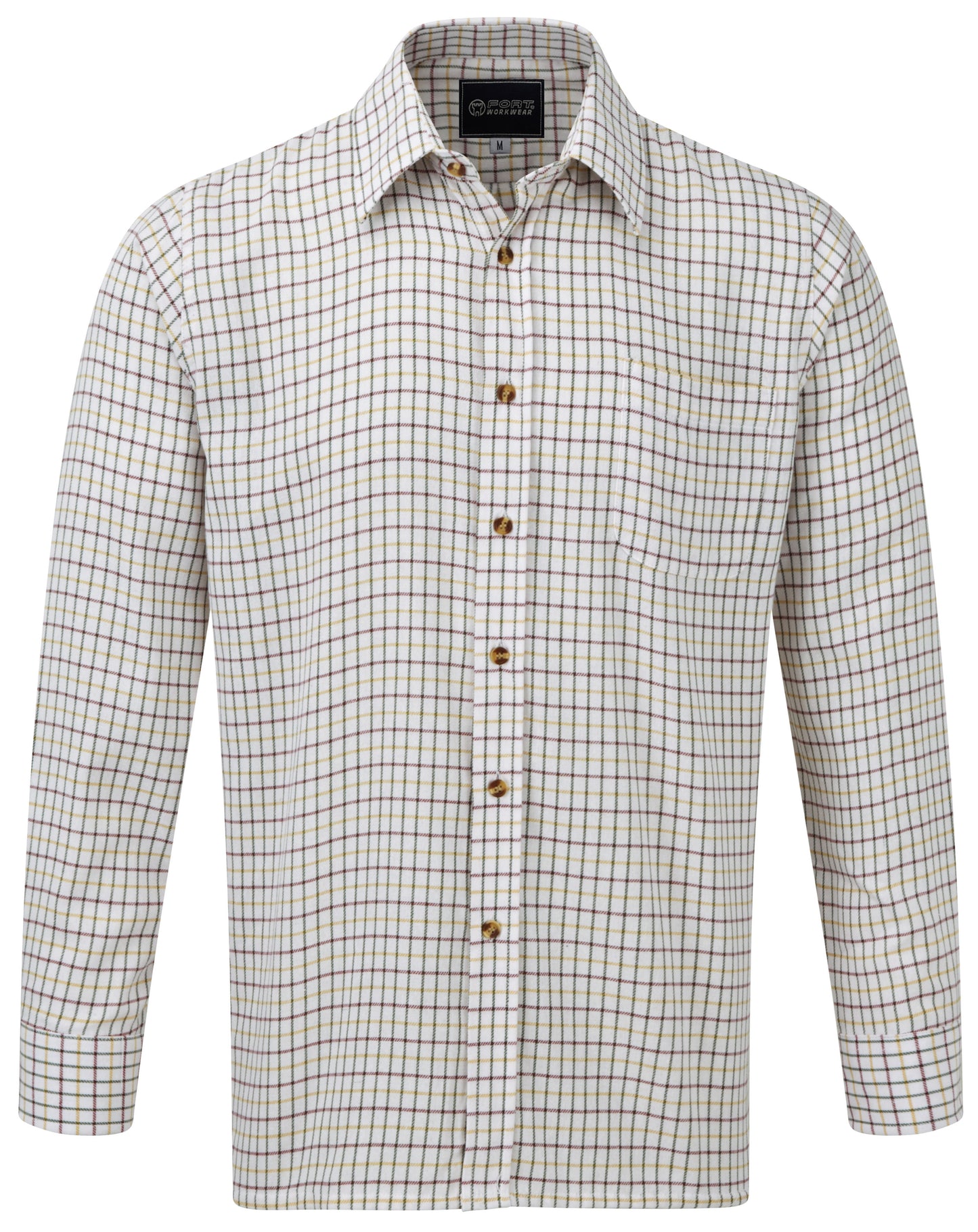 Fort Tattersall Shirt in GREEN by FORT — Custom branded clothing by Print Press, featuring premium embroidery produced in our specialist print lab in the UK.