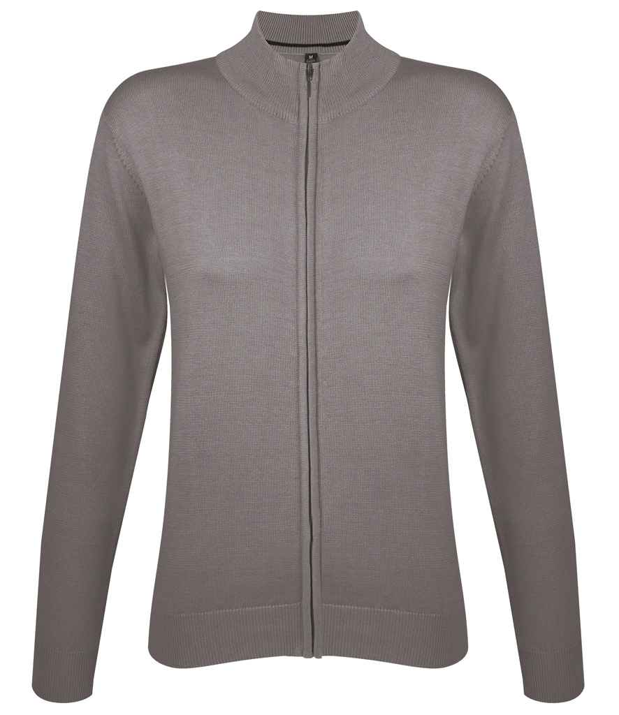 SOL'S Ladies Gordon Full Zip Cotton Acrylic Cardigan in Medium Grey by SOL'S — Custom branded clothing by Print Press, featuring premium embroidery produced in our specialist print lab in the UK.