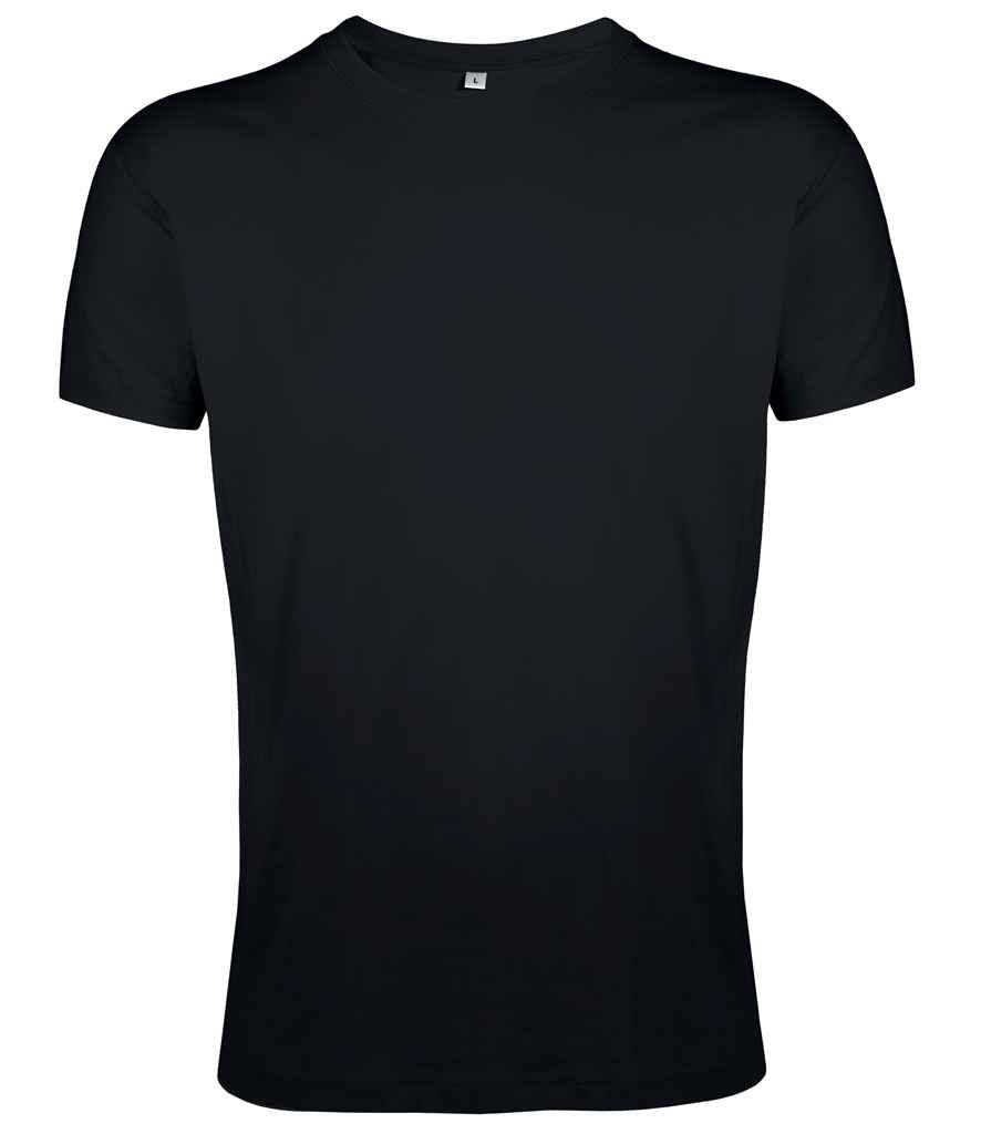 SOL'S Regent Fit T-Shirt in Deep Black by SOL'S — Custom branded clothing by Print Press, featuring premium embroidery produced in our specialist print lab in the UK.