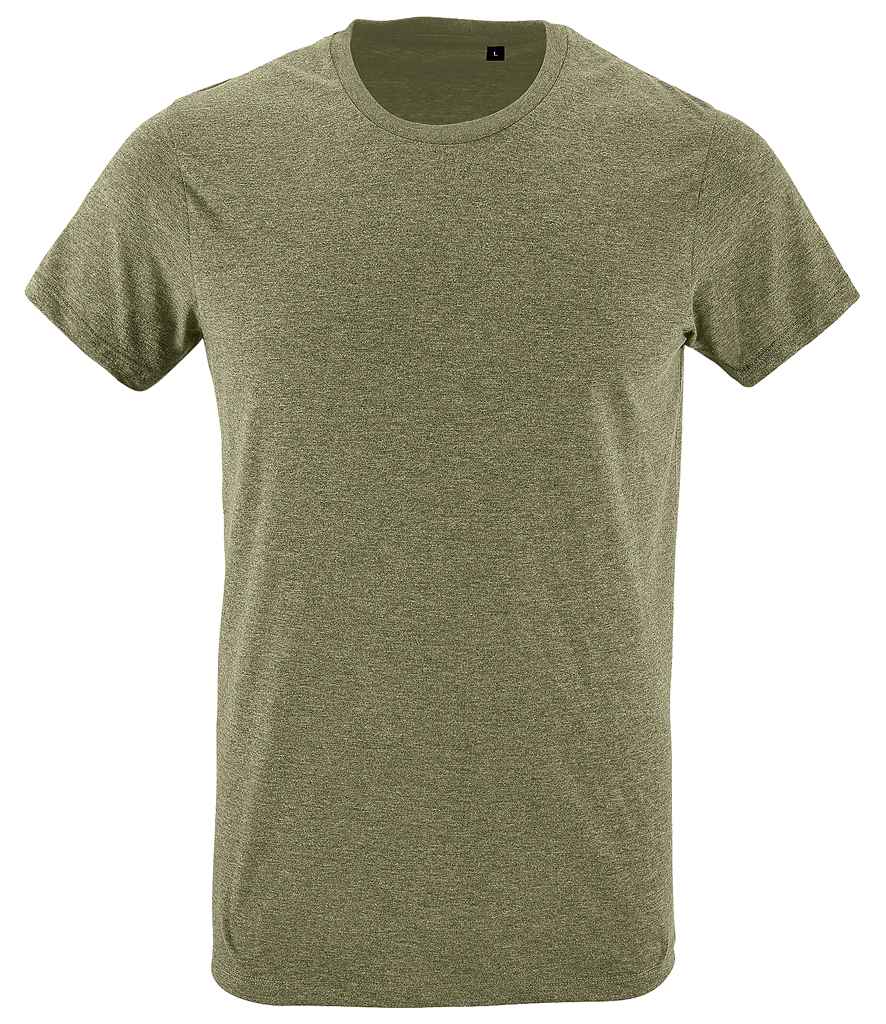 SOL'S Regent Fit T-Shirt (2nd Colours) in Heather Khaki by SOL'S — Custom branded clothing by Print Press, featuring premium embroidery produced in our specialist print lab in the UK.