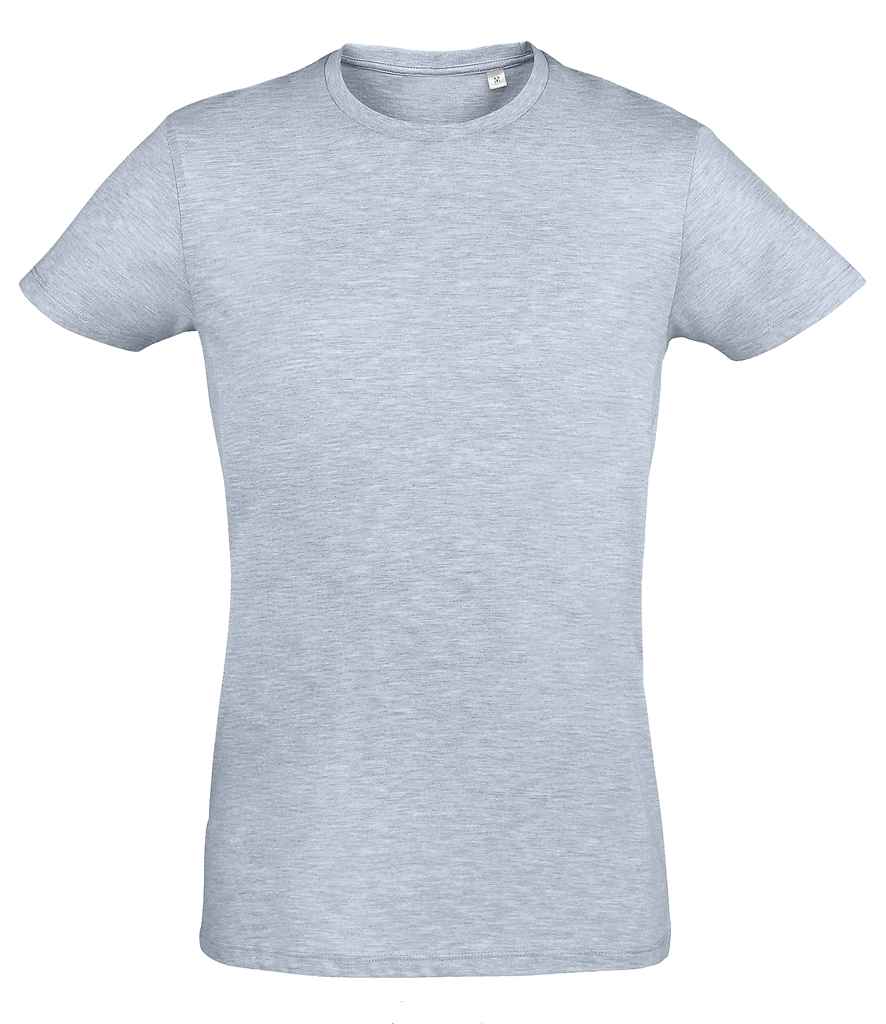 SOL'S Regent Fit T-Shirt in Heather Sky by SOL'S — Custom branded clothing by Print Press, featuring premium embroidery produced in our specialist print lab in the UK.