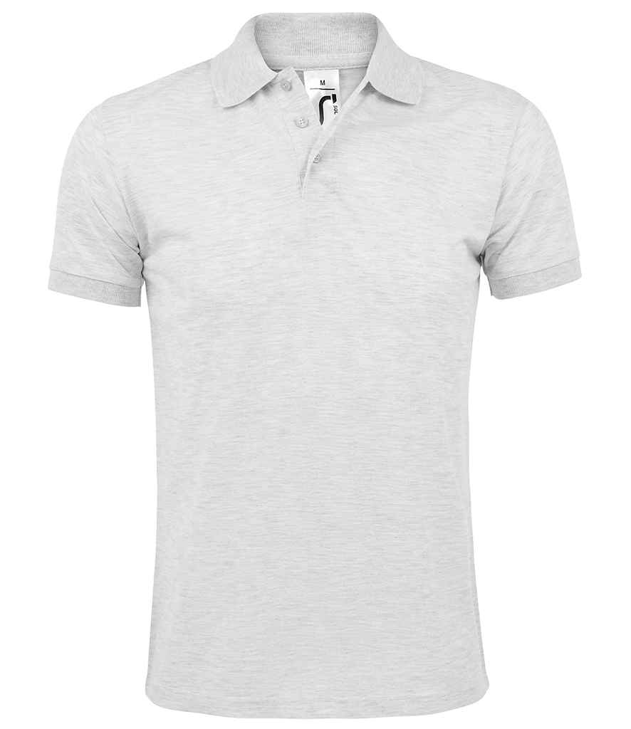 SOL'S Prime Poly/Cotton Piqué Polo Shirt in Ash by SOL'S — Custom branded clothing by Print Press, featuring premium embroidery produced in our specialist print lab in the UK.