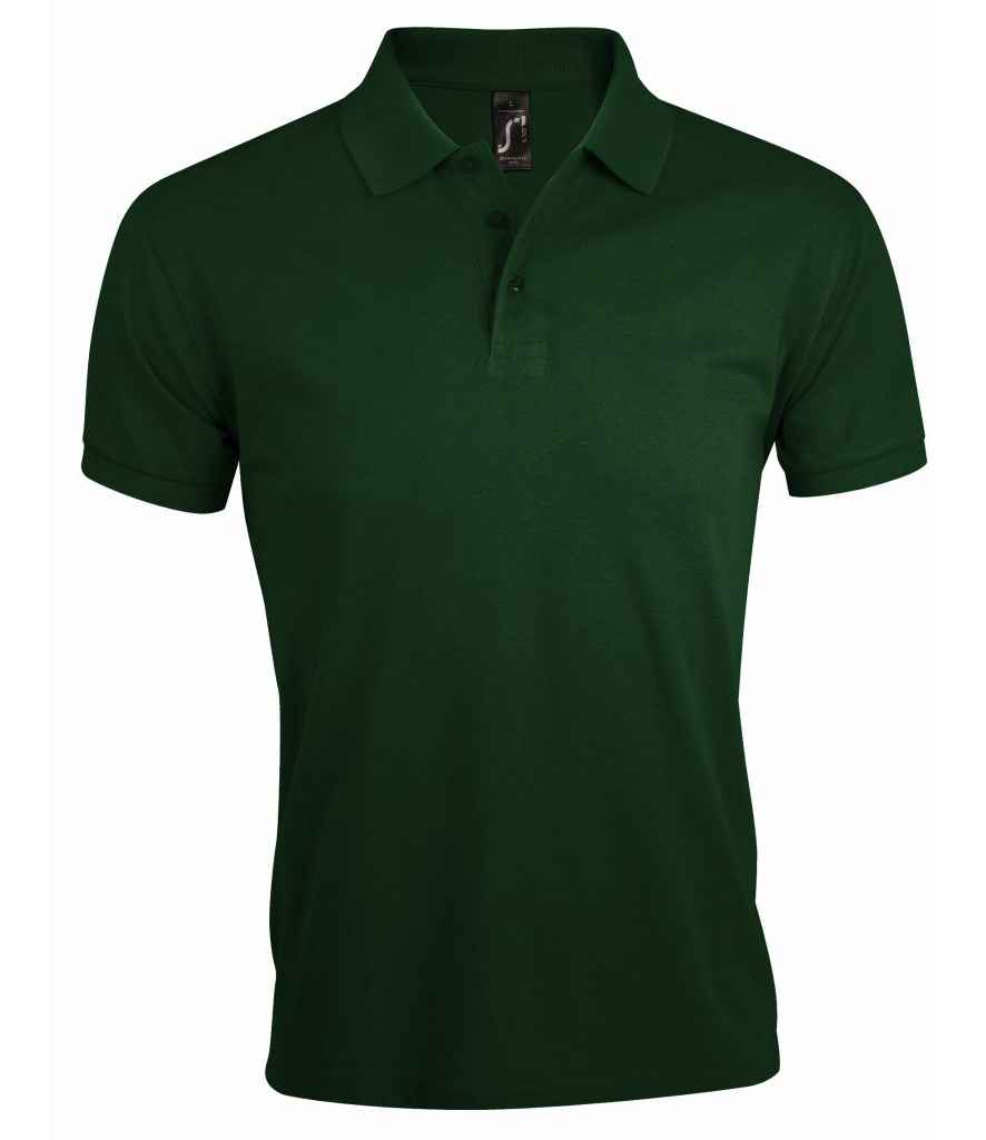 SOL'S Prime Poly/Cotton Piqué Polo Shirt in Bottle Green by SOL'S — Custom branded clothing by Print Press, featuring premium embroidery produced in our specialist print lab in the UK.