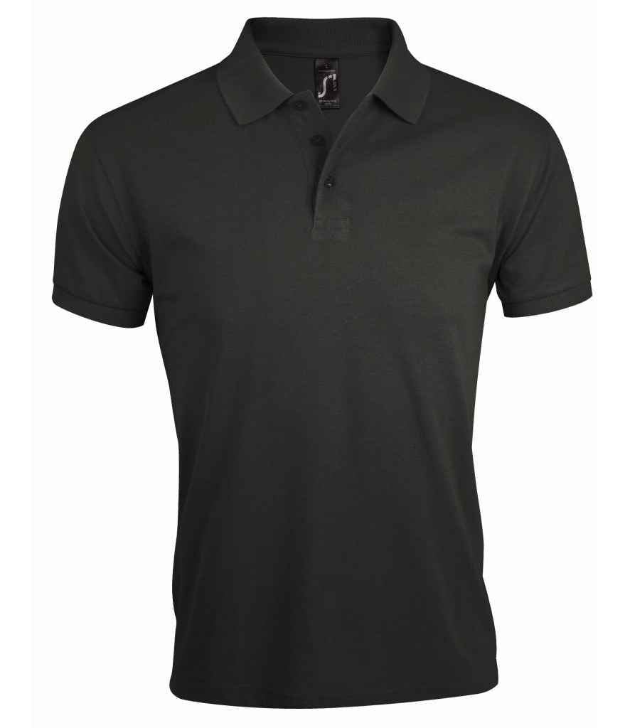 SOL'S Prime Poly/Cotton Piqué Polo Shirt in Dark Grey by SOL'S — Custom branded clothing by Print Press, featuring premium embroidery produced in our specialist print lab in the UK.