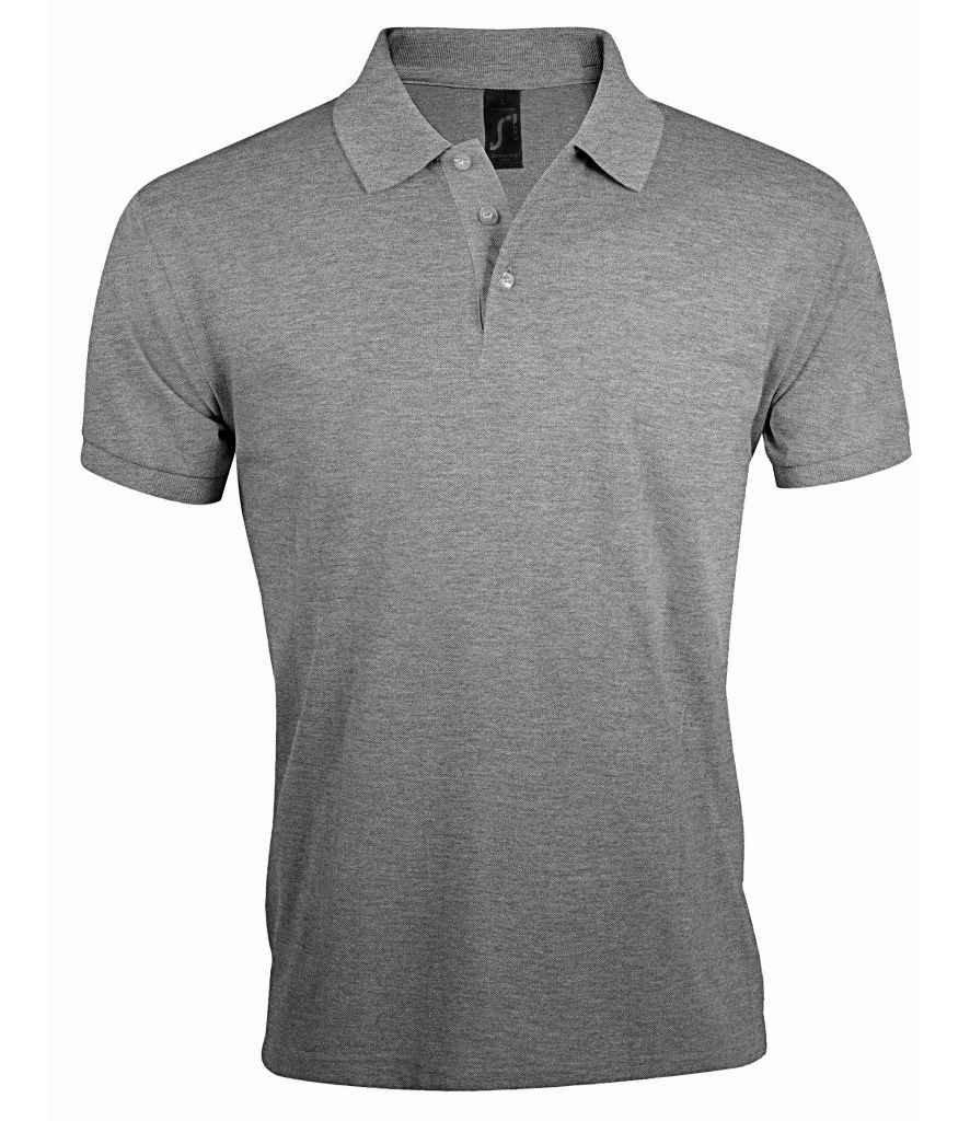 SOL'S Prime Poly/Cotton Piqué Polo Shirt in Grey Marl by SOL'S — Custom branded clothing by Print Press, featuring premium embroidery produced in our specialist print lab in the UK.