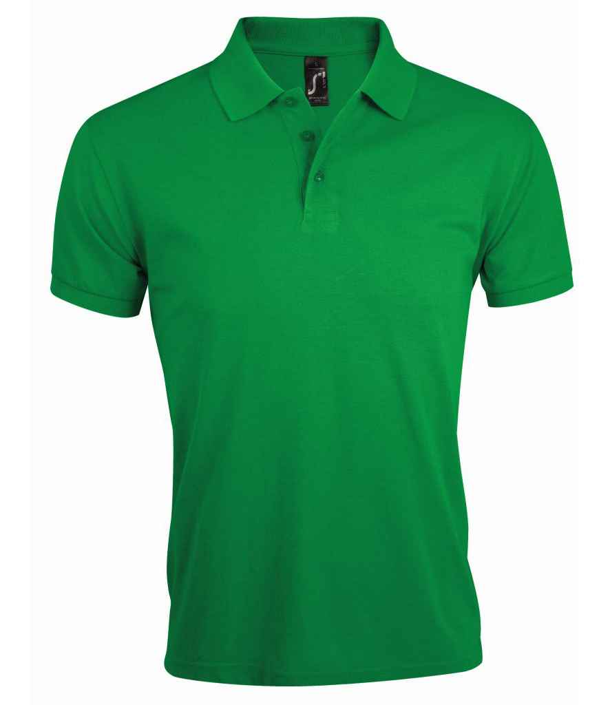 SOL'S Prime Poly/Cotton Piqué Polo Shirt in Kelly Green by SOL'S — Custom branded clothing by Print Press, featuring premium embroidery produced in our specialist print lab in the UK.