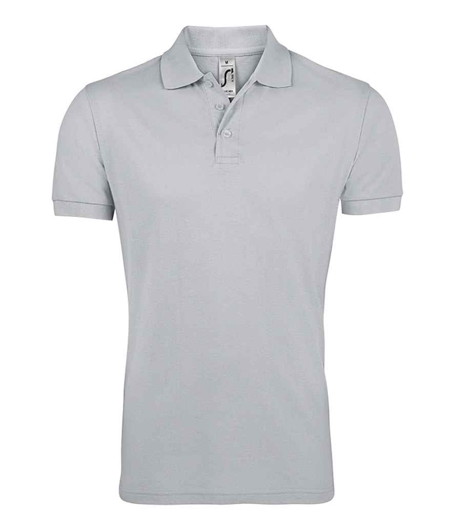 SOL'S Prime Poly/Cotton Piqué Polo Shirt in Pure Grey by SOL'S — Custom branded clothing by Print Press, featuring premium embroidery produced in our specialist print lab in the UK.
