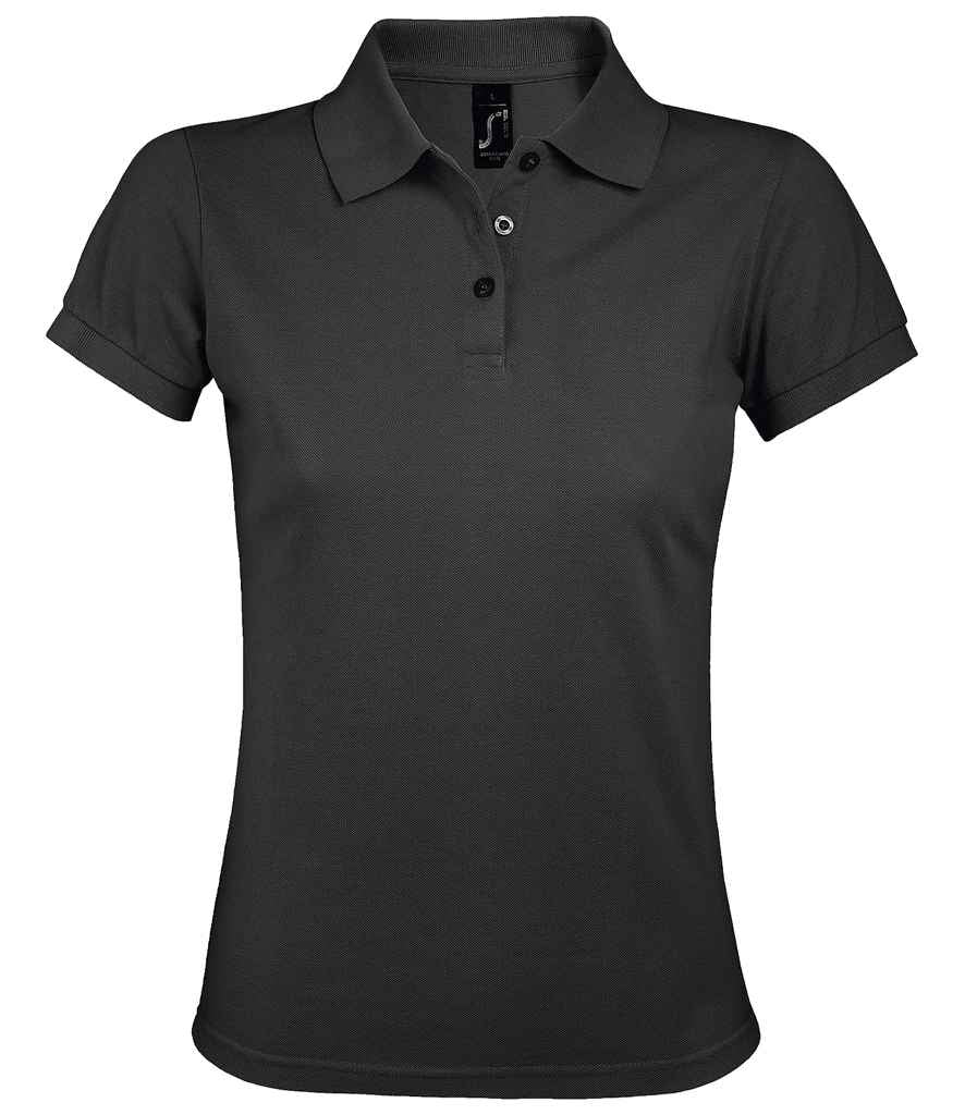 SOL'S Ladies Prime Poly/Cotton Piqué Polo Shirt in Dark Grey by SOL'S — Custom branded clothing by Print Press, featuring premium embroidery produced in our specialist print lab in the UK.