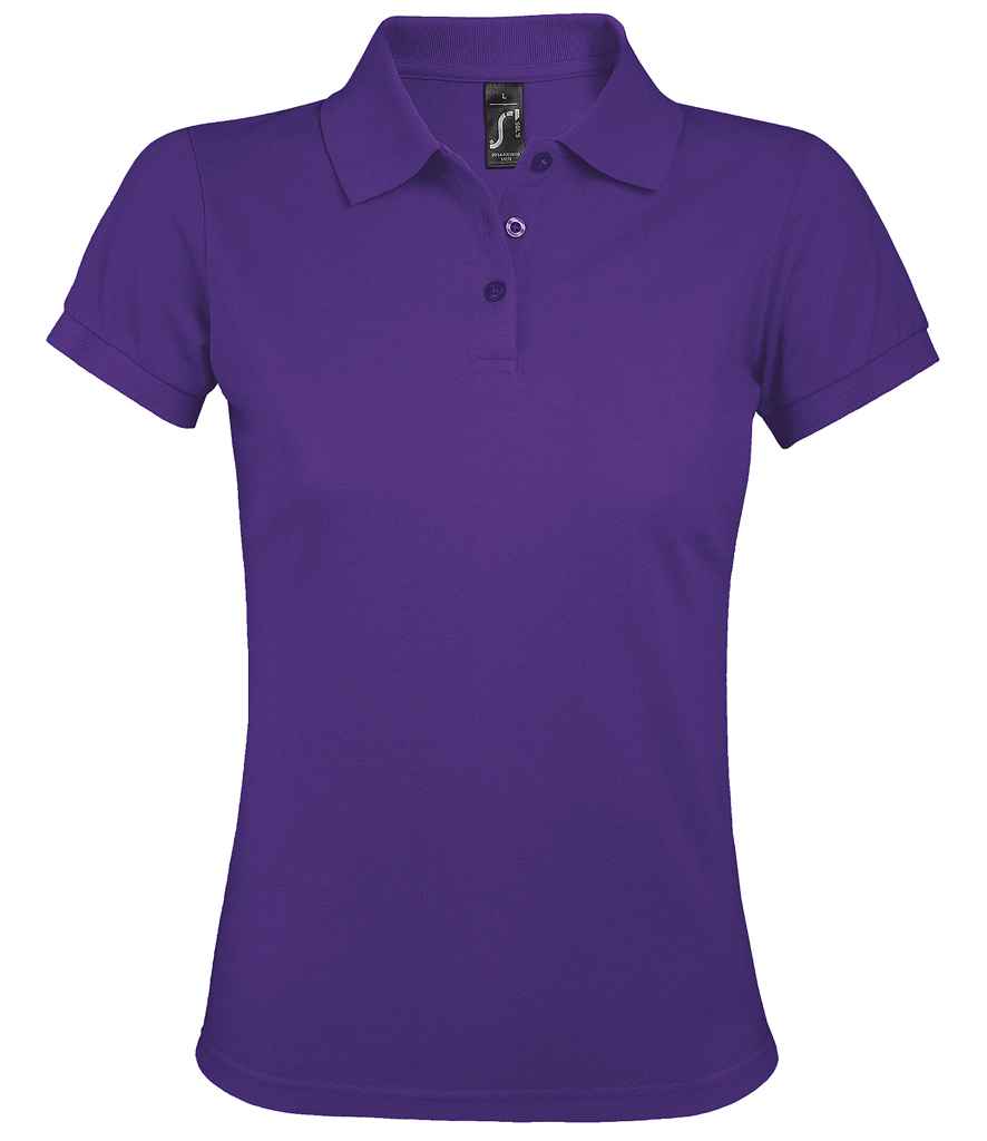SOL'S Ladies Prime Poly/Cotton Piqué Polo Shirt in Dark Purple by SOL'S — Custom branded clothing by Print Press, featuring premium embroidery produced in our specialist print lab in the UK.