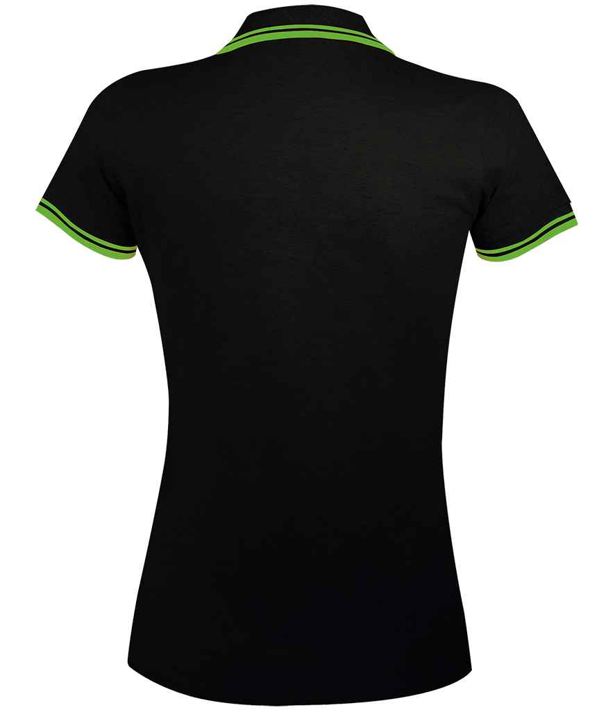 SOL'S Ladies Pasadena Tipped Cotton Piqué Polo Shirt in by SOL'S — Custom branded clothing by Print Press, featuring premium embroidery produced in our specialist print lab in the UK.