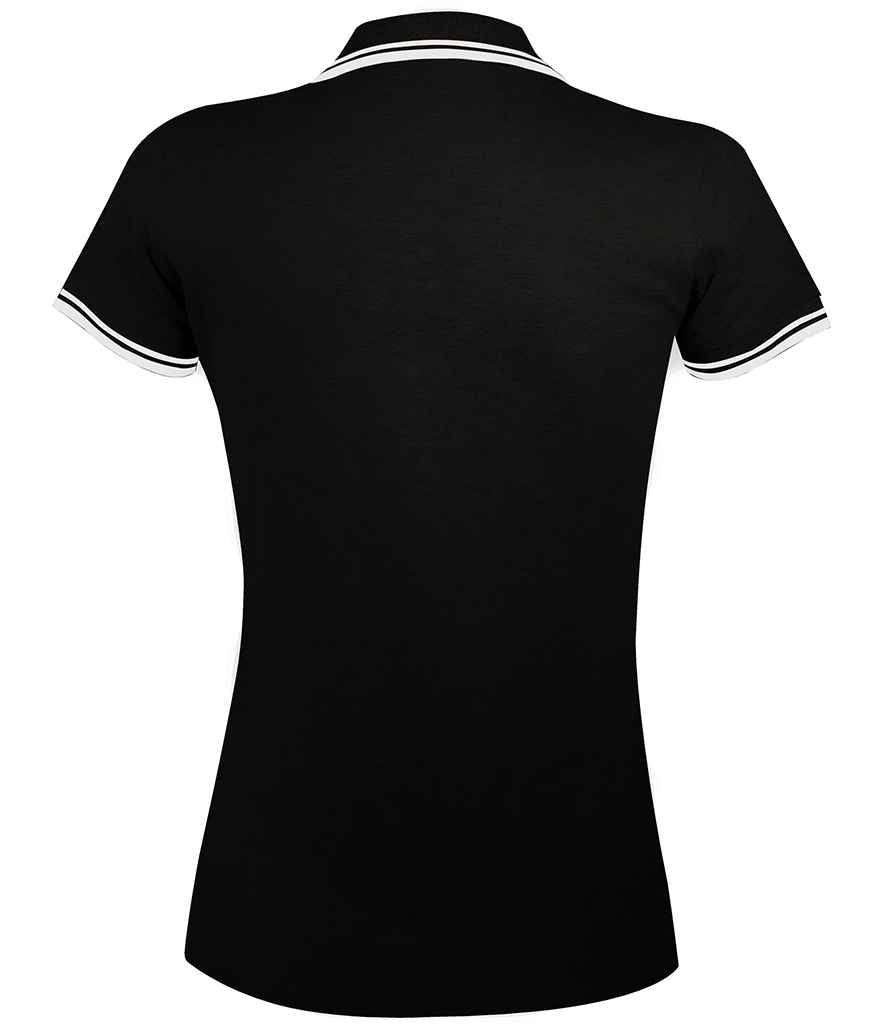 SOL'S Ladies Pasadena Tipped Cotton Piqué Polo Shirt in by SOL'S — Custom branded clothing by Print Press, featuring premium embroidery produced in our specialist print lab in the UK.