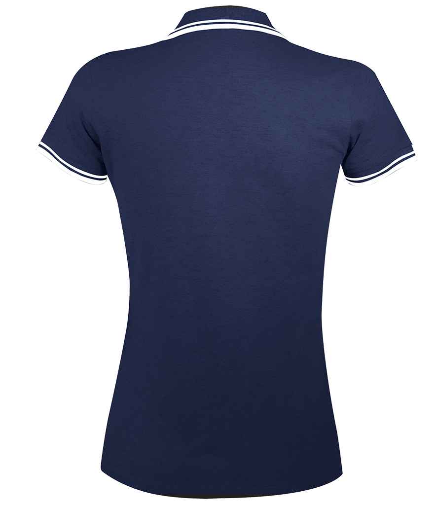 SOL'S Ladies Pasadena Tipped Cotton Piqué Polo Shirt in by SOL'S — Custom branded clothing by Print Press, featuring premium embroidery produced in our specialist print lab in the UK.