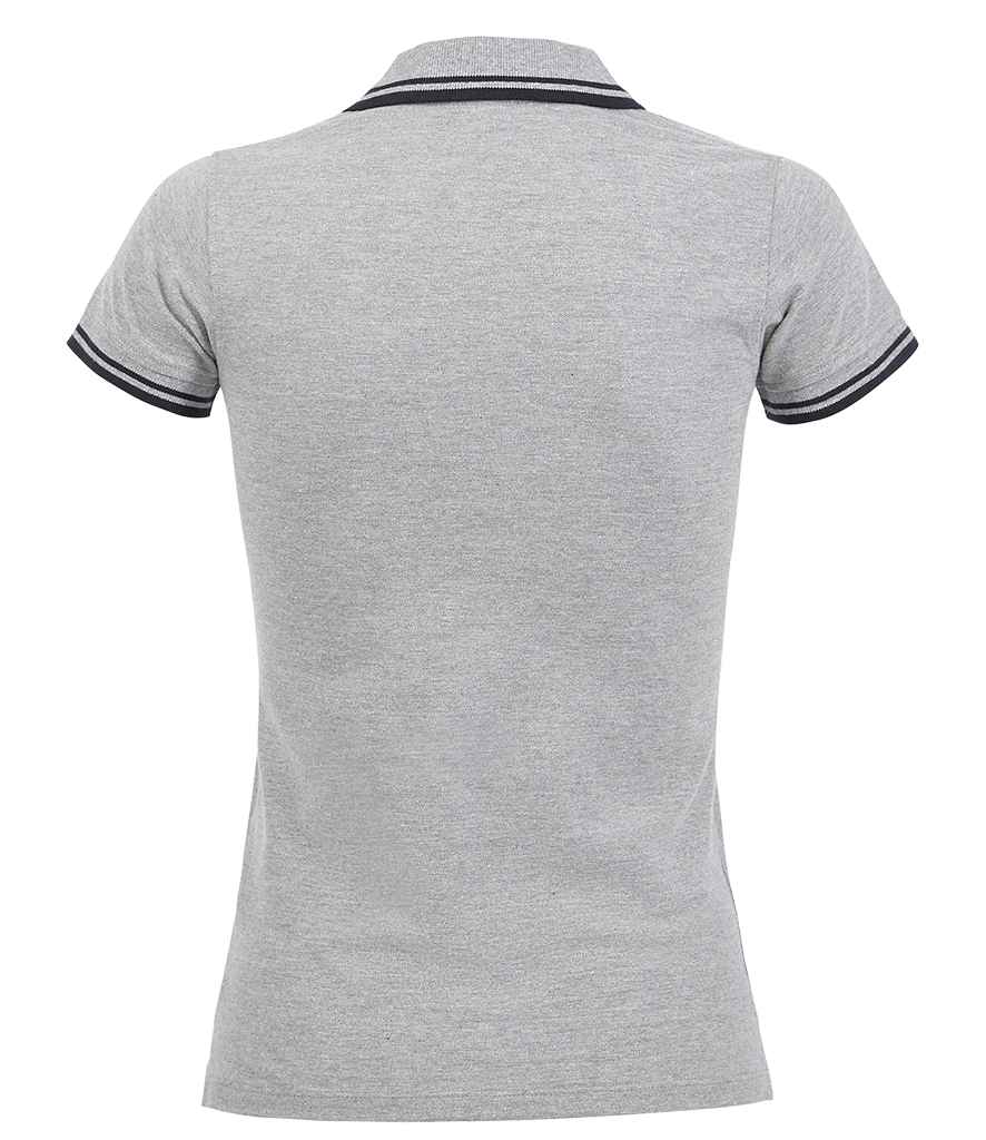 SOL'S Ladies Pasadena Tipped Cotton Piqué Polo Shirt in by SOL'S — Custom branded clothing by Print Press, featuring premium embroidery produced in our specialist print lab in the UK.