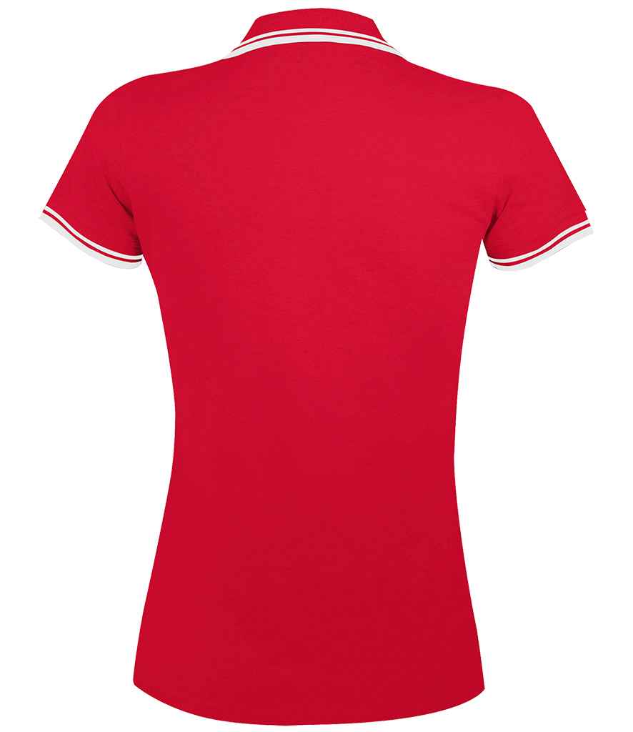 SOL'S Ladies Pasadena Tipped Cotton Piqué Polo Shirt in by SOL'S — Custom branded clothing by Print Press, featuring premium embroidery produced in our specialist print lab in the UK.