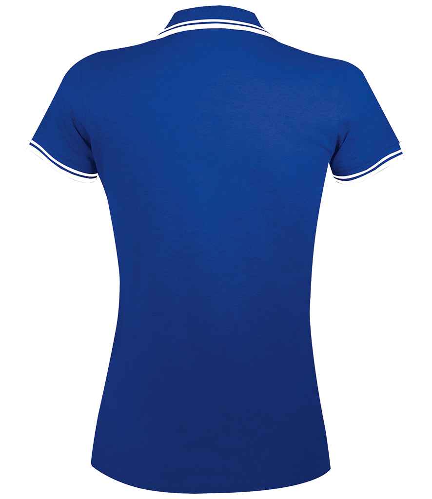 SOL'S Ladies Pasadena Tipped Cotton Piqué Polo Shirt in by SOL'S — Custom branded clothing by Print Press, featuring premium embroidery produced in our specialist print lab in the UK.