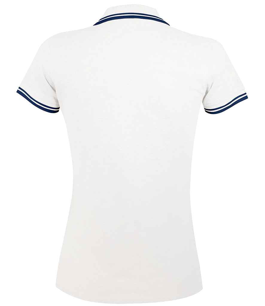 SOL'S Ladies Pasadena Tipped Cotton Piqué Polo Shirt in by SOL'S — Custom branded clothing by Print Press, featuring premium embroidery produced in our specialist print lab in the UK.