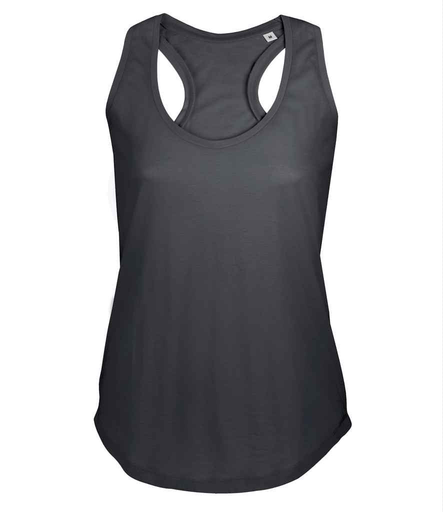 SOL'S Ladies Moka Tank Top in Dark Grey by SOL'S — Custom branded clothing by Print Press, featuring premium embroidery produced in our specialist print lab in the UK.