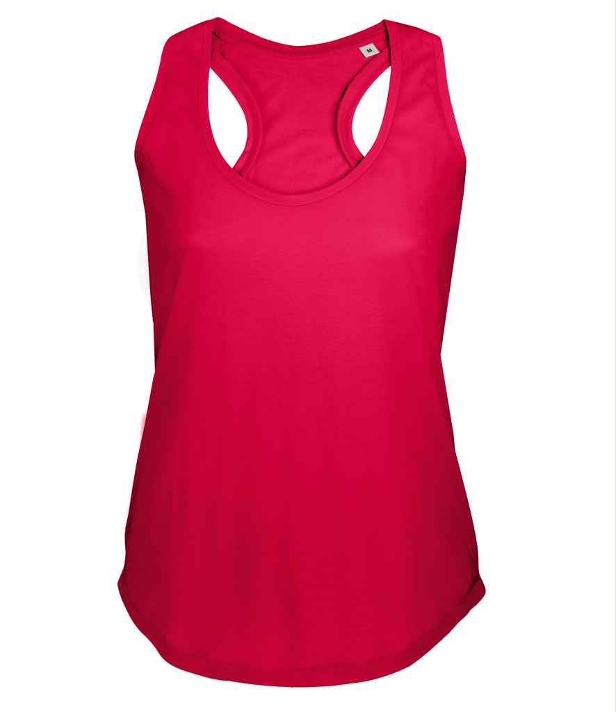 SOL'S Ladies Moka Tank Top in Red by SOL'S — Custom branded clothing by Print Press, featuring premium embroidery produced in our specialist print lab in the UK.