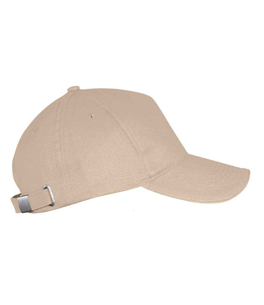 SOL'S Long Beach Cap in ONE Beige by SOL'S — Custom branded clothing by Print Press, featuring premium embroidery produced in our specialist print lab in the UK.