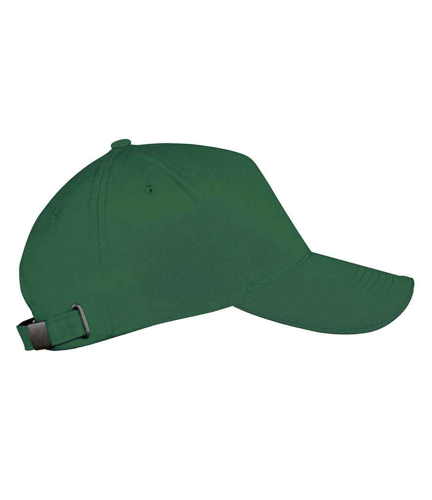 SOL'S Long Beach Cap in ONE Bottle Green by SOL'S — Custom branded clothing by Print Press, featuring premium embroidery produced in our specialist print lab in the UK.
