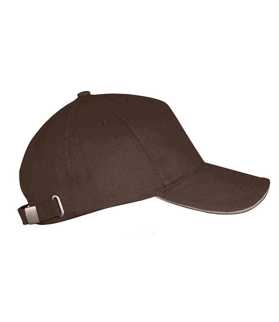 SOL'S Long Beach Cap in ONE Chocolate Beige by SOL'S — Custom branded clothing by Print Press, featuring premium embroidery produced in our specialist print lab in the UK.