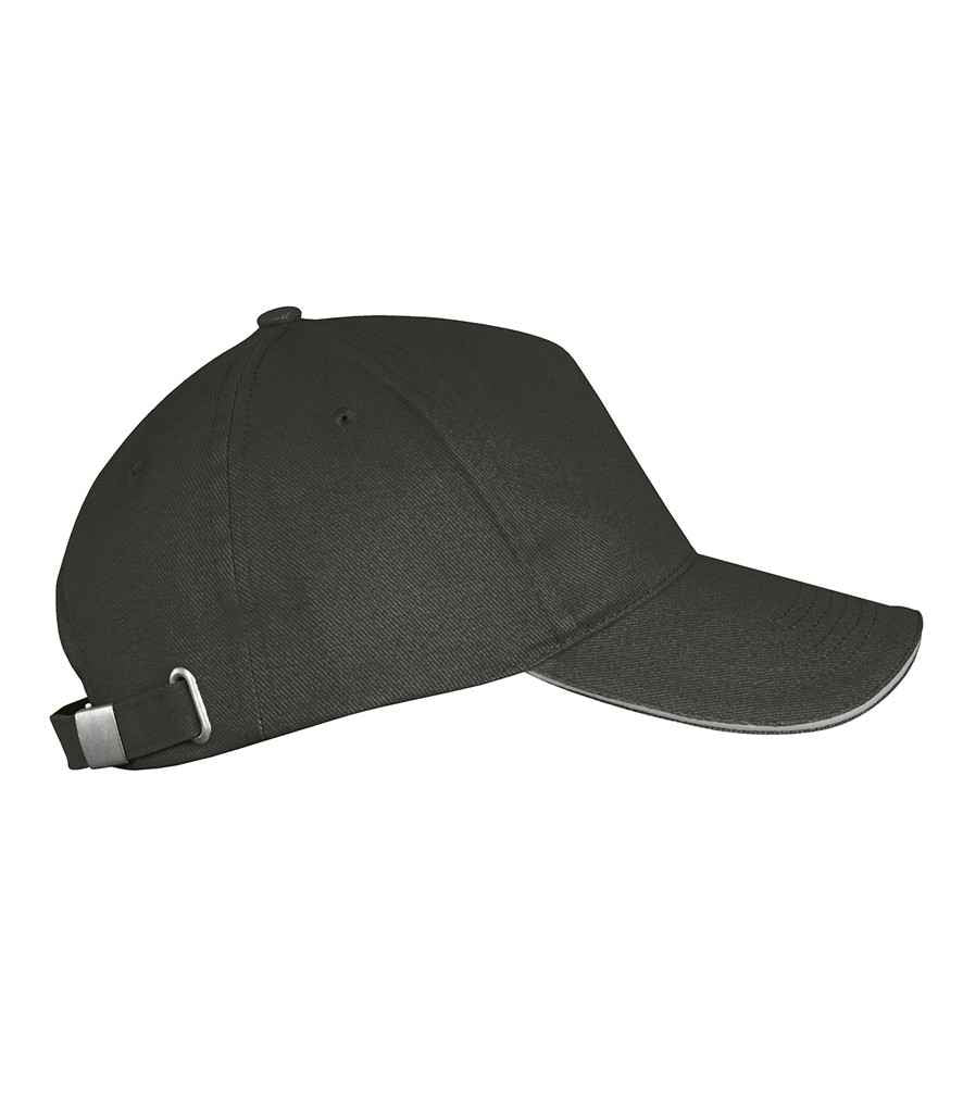 SOL'S Long Beach Cap in ONE Dark Grey Light Grey by SOL'S — Custom branded clothing by Print Press, featuring premium embroidery produced in our specialist print lab in the UK.