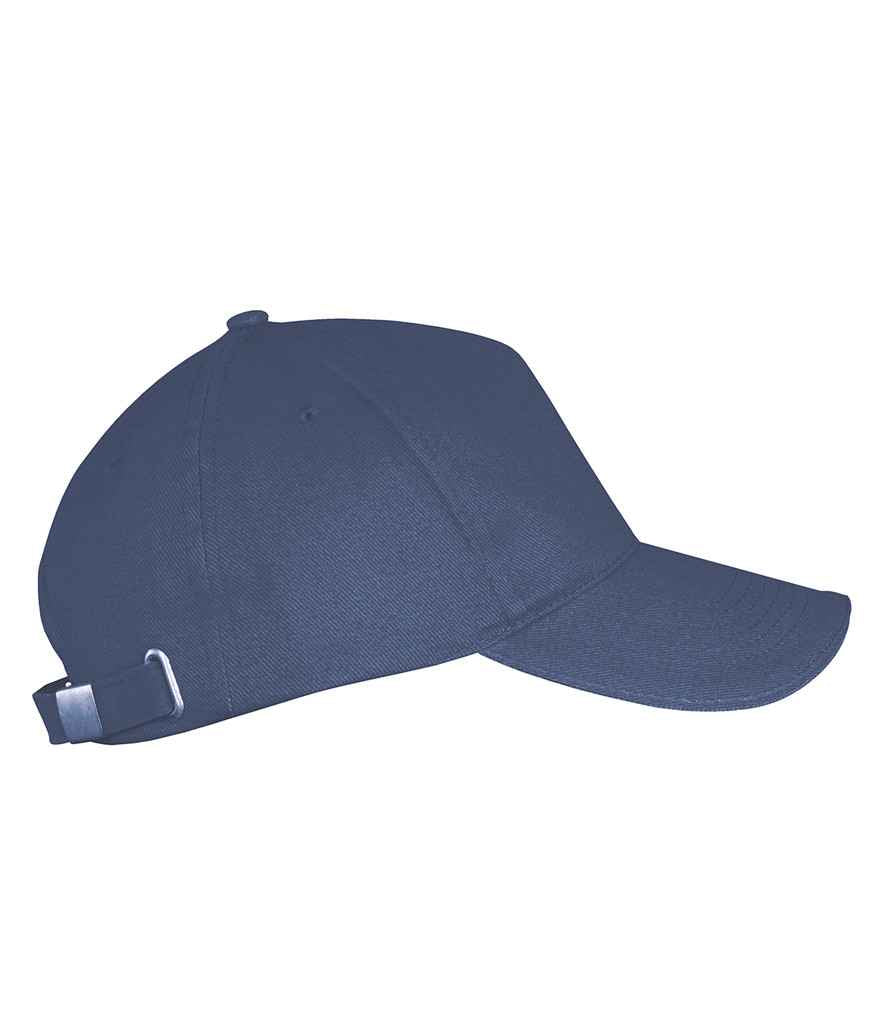 SOL'S Long Beach Cap in ONE Denim by SOL'S — Custom branded clothing by Print Press, featuring premium embroidery produced in our specialist print lab in the UK.
