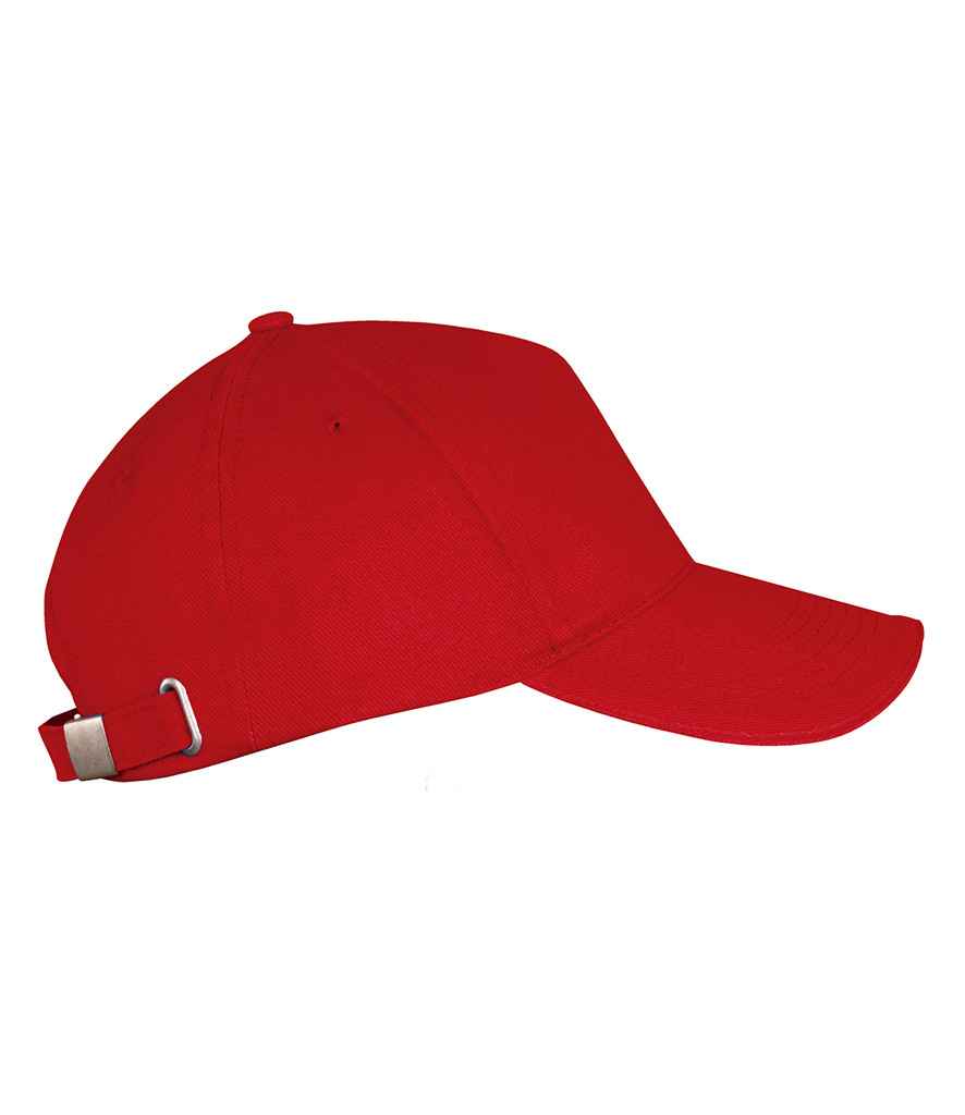 SOL'S Long Beach Cap in ONE Red by SOL'S — Custom branded clothing by Print Press, featuring premium embroidery produced in our specialist print lab in the UK.