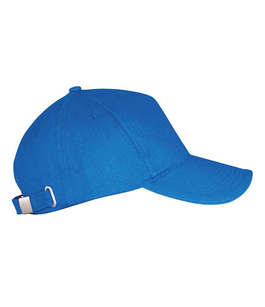 SOL'S Long Beach Cap in ONE Royal Blue by SOL'S — Custom branded clothing by Print Press, featuring premium embroidery produced in our specialist print lab in the UK.