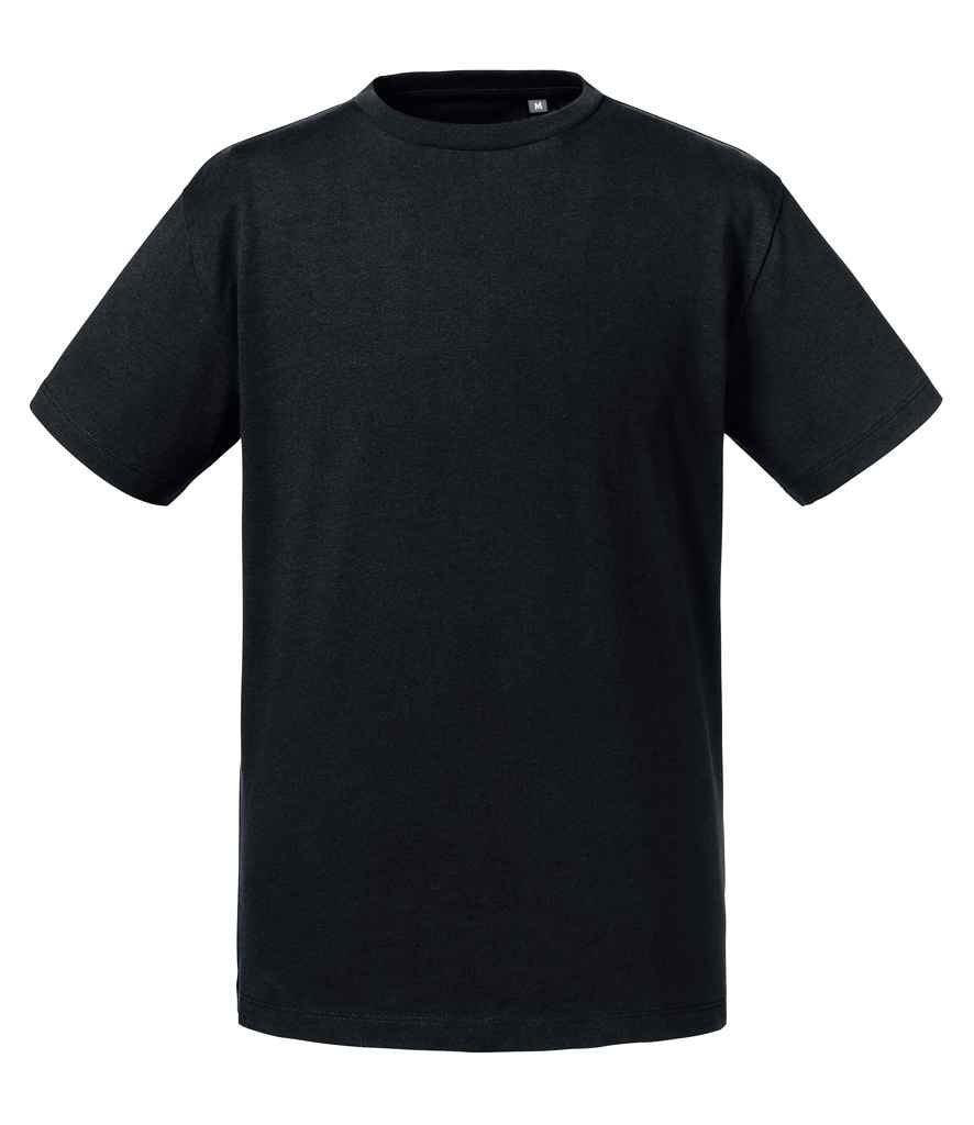 Russell Kids Pure Organic T-Shirt in Black by Russell — Custom branded clothing by Print Press, featuring premium embroidery produced in our specialist print lab in the UK.