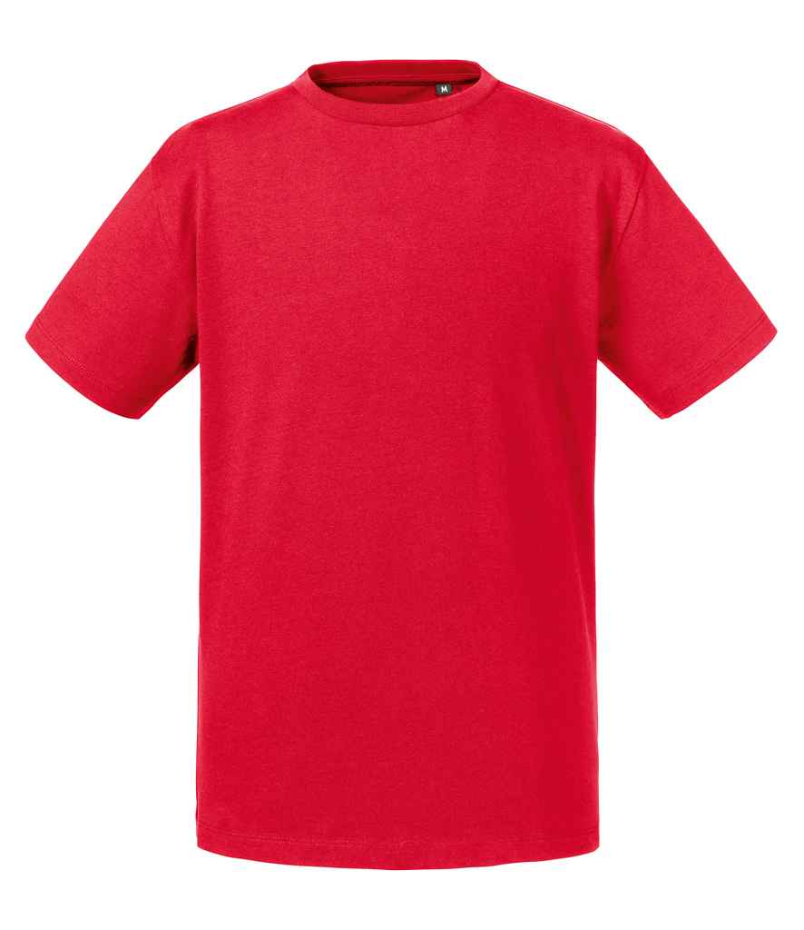 Russell Kids Pure Organic T-Shirt in Classic Red by Russell — Custom branded clothing by Print Press, featuring premium embroidery produced in our specialist print lab in the UK.
