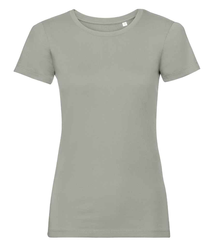 Russell Ladies Pure Organic T-Shirt in Stone by Russell — Custom branded clothing by Print Press, featuring premium embroidery produced in our specialist print lab in the UK.