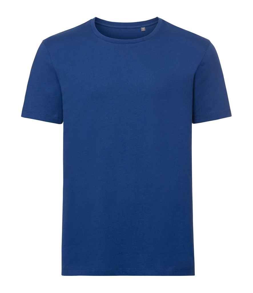 Russell Pure Organic T-Shirt in Bright Royal by Russell — Custom branded clothing by Print Press, featuring premium embroidery produced in our specialist print lab in the UK.