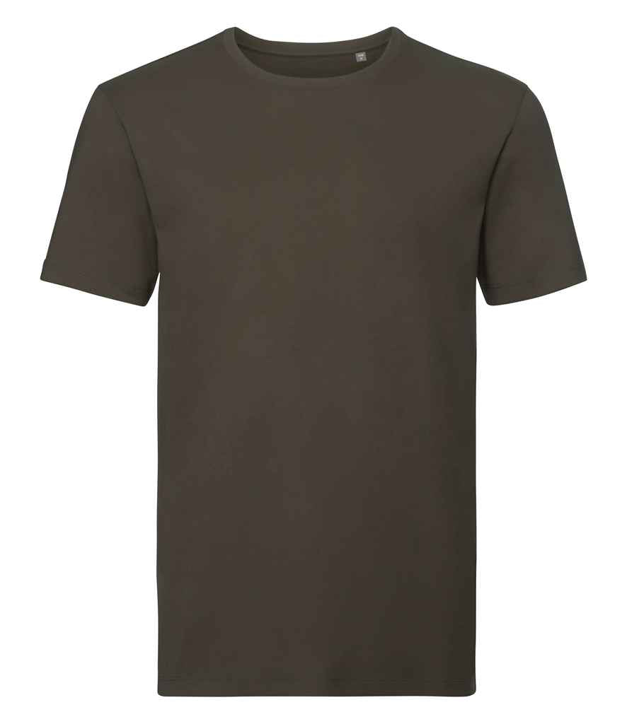 Russell Pure Organic T-Shirt in by Russell — Custom branded clothing by Print Press, featuring premium embroidery produced in our specialist print lab in the UK.