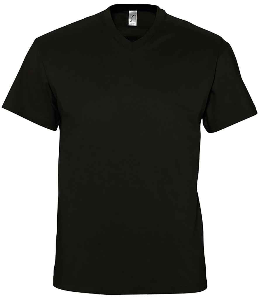 SOL'S Victory V Neck T-Shirt in Deep Black by SOL'S — Custom branded clothing by Print Press, featuring premium embroidery produced in our specialist print lab in the UK.
