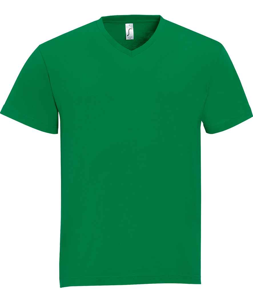 SOL'S Victory V Neck T-Shirt in Kelly Green by SOL'S — Custom branded clothing by Print Press, featuring premium embroidery produced in our specialist print lab in the UK.