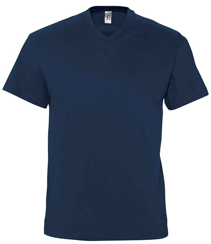 SOL'S Victory V Neck T-Shirt in Navy by SOL'S — Custom branded clothing by Print Press, featuring premium embroidery produced in our specialist print lab in the UK.