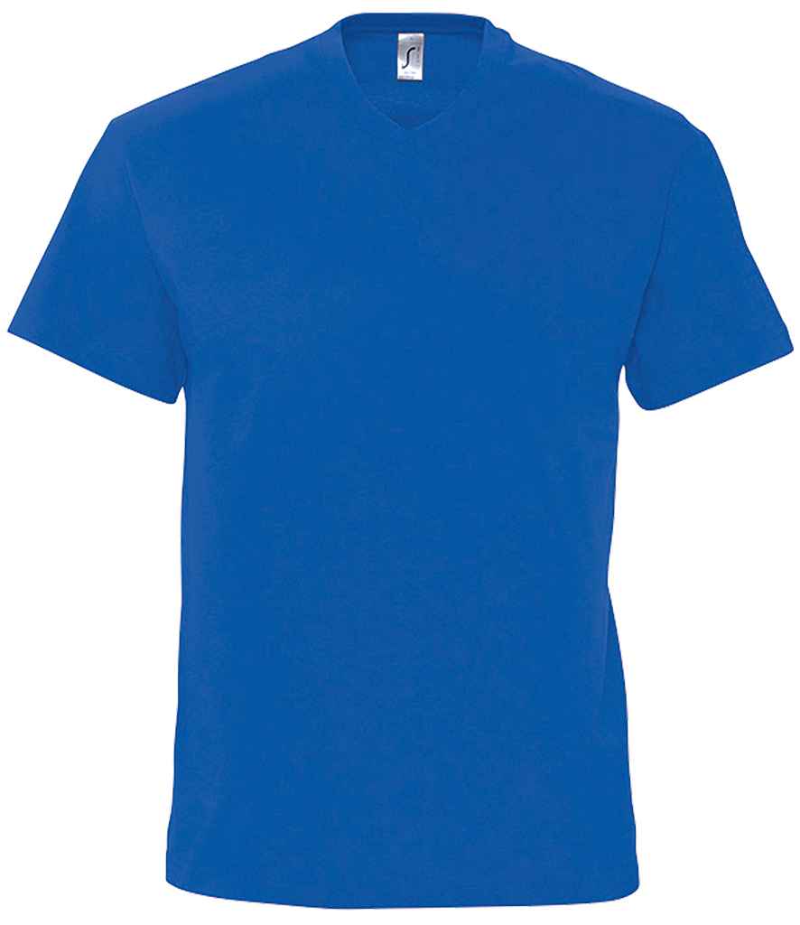 SOL'S Victory V Neck T-Shirt in Royal Blue by SOL'S — Custom branded clothing by Print Press, featuring premium embroidery produced in our specialist print lab in the UK.