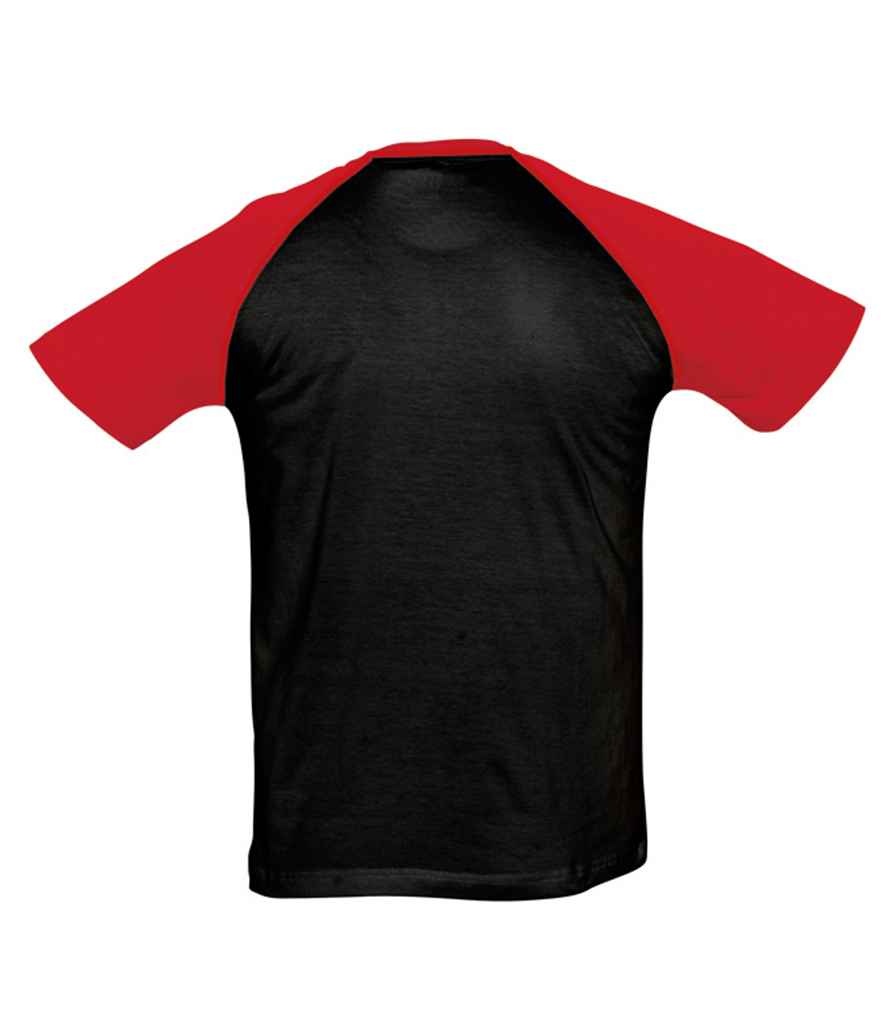 SOL'S Funky Contrast Baseball T-Shirt in by SOL'S — Custom branded clothing by Print Press, featuring premium embroidery produced in our specialist print lab in the UK.
