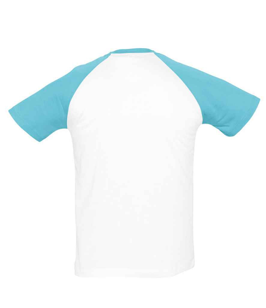 SOL'S Funky Contrast Baseball T-Shirt in by SOL'S — Custom branded clothing by Print Press, featuring premium embroidery produced in our specialist print lab in the UK.