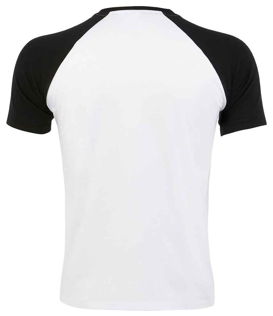 SOL'S Funky Contrast Baseball T-Shirt in by SOL'S — Custom branded clothing by Print Press, featuring premium embroidery produced in our specialist print lab in the UK.